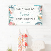 Banderoles Sous Mer Cute Baby shower Océan RSVP fond (En situation)