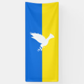 Banderoles Soutenez l'Ukraine Banner Peace Dove - Liberté (Vertical)