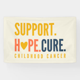 Banderoles soutien du cancer de l'enfance espoir Banner Signe