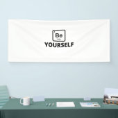 Banderoles Soyez vous-même slogan de table périodique (Salon professionnel)