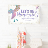 Banderoles Soyons des sirènes fête d'anniversaire (En situation)