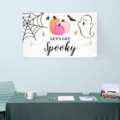 Banderoles Soyons Éffrayants Halloween citrouilles rose Anniv (Salon professionnel)