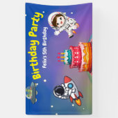 Banderoles Space Adventure Invitation d'anniversaire (Vertical)