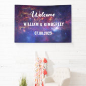 Banderoles Space Celestial Sky Galaxy Nebula Mariage élégant (Insitu)