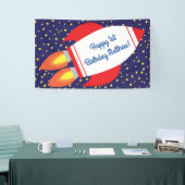 Banderoles Space Rocket Star Navire 1ère fête d'anniversaire (Salon professionnel)