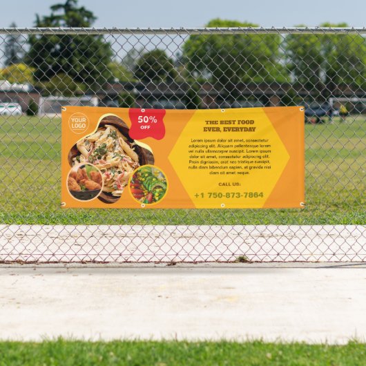 Banderoles Spécialités du restaurant Bandeau sur mesure (En situation)