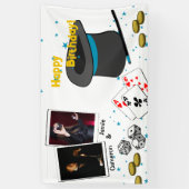 Banderoles Spectacle de Magie Célébration Conjointe Joyeux An (Vertical)