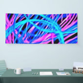 Banderoles spectacle de néon, bleu (Salon professionnel)