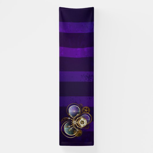 Banderoles Spider Steampunk sur Arrière - plan pourpre (Verticale)