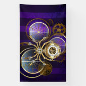 Banderoles Spider Steampunk sur Arrière - plan pourpre (Verticale)