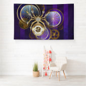Banderoles Spider Steampunk sur Arrière - plan pourpre (Insitu)