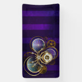 Banderoles Spider Steampunk sur Arrière - plan pourpre (Verticale)