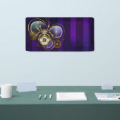 Banderoles Spider Steampunk sur Arrière - plan pourpre (Salon professionnel)