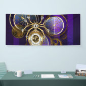 Banderoles Spider Steampunk sur Arrière - plan pourpre (Salon professionnel)