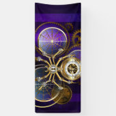 Banderoles Spider Steampunk sur Arrière - plan pourpre (Vertical)
