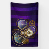 Banderoles Spider Steampunk sur Arrière - plan pourpre (Verticale)