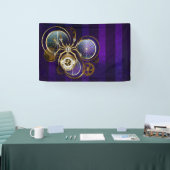 Banderoles Spider Steampunk sur Arrière - plan pourpre (Salon professionnel)