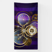 Banderoles Spider Steampunk sur Arrière - plan pourpre (Verticale)