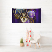 Banderoles Spider Steampunk sur Arrière - plan pourpre (Insitu)