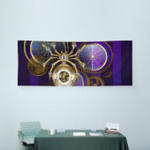 Banderoles Spider Steampunk sur Arrière - plan pourpre (Salon professionnel)
