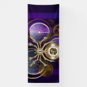 Banderoles Spider Steampunk sur Arrière - plan pourpre (Verticale)