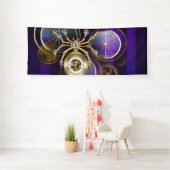 Banderoles Spider Steampunk sur Arrière - plan pourpre (Insitu)