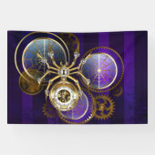 Banderoles Spider Steampunk sur Arrière - plan pourpre (Horizontal)