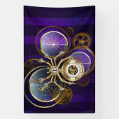 Banderoles Spider Steampunk sur Arrière - plan pourpre (Verticale)