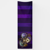 Banderoles Spider Steampunk sur Arrière - plan pourpre (Vertical)