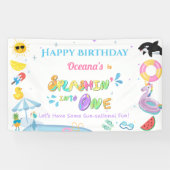 Banderoles Splashin' dans une fête de piscine de premier anni (Horizontal)