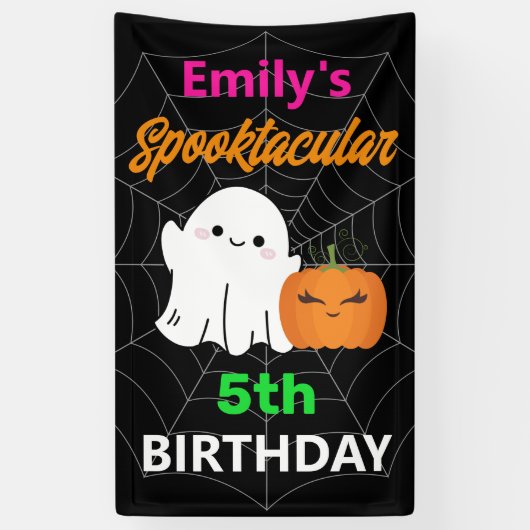 Banderoles Spooktacular Halloween Enfants mignonne Anniversai (Vertical)
