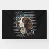 Banderoles Springer Spaniel Chien Drapeau Américain (Horizontal)