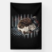 Banderoles Springer Spaniel Chien Drapeau Américain (Verticale)