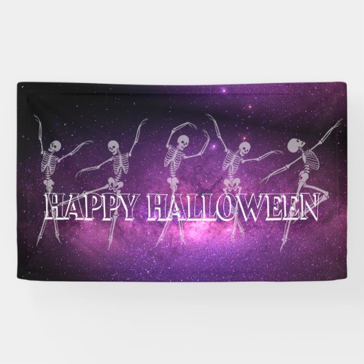 Banderoles Squelette dansant Halloween Party Dancing Party (Horizontal)