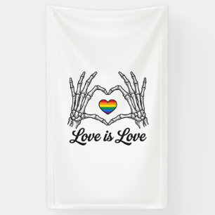 Banderoles Squelette Mains Arc-en-ciel Cœur Amour Est Amour C