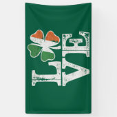 Banderoles St Patrick Love Chance Irlande Trèfle Vert (Vertical)