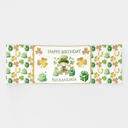 Banderoles St patrick Lucky One Premier Anniversaire (Horizontal)
