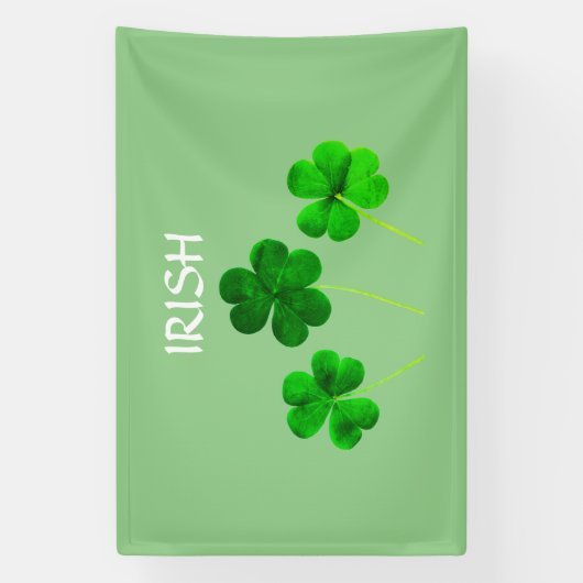 Banderoles St Patrick's Day Irlandais Green Shamrock Feuilles (Verticale)