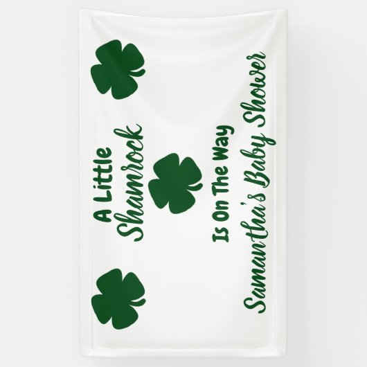 Banderoles St Patrick's Day, petit Shamrock (Vertical)
