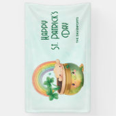 Banderoles St. Patrick's Day Whimsical Rainbow & Clover Party (Vertical)