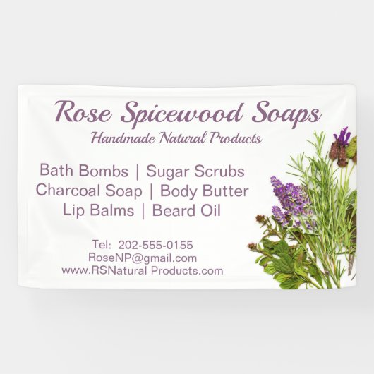 Banderoles Stand de foire artisanale d'herbes naturelles fait (Horizontal)