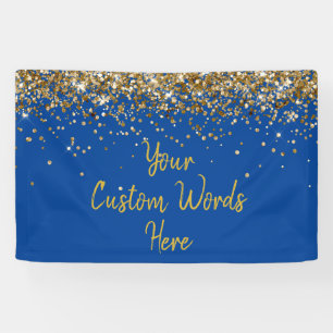 Banderoles Stand photo personnalisé pour anniversaire bleu et