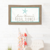 Banderoles Starfish Beach Burlap Fête des mariées Turquoise (En situation)