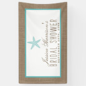 Banderoles Starfish Beach Burlap Fête des mariées Turquoise (Vertical)