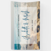 Banderoles Starfish sur un Mariage de plage de sable (Vertical)