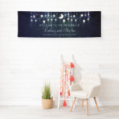 Banderoles Starry Night Moon et Star Blue Mariage (En situation)