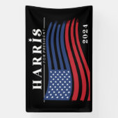 Banderoles Stars and Stripes Harris pour Président 2024 (Verticale)