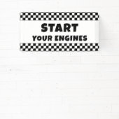 Banderoles Start Your Engines Welcome Banner | Racing Birthda (Insitu)