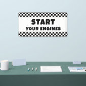Banderoles Start Your Engines Welcome Banner | Racing Birthda (Salon professionnel)
