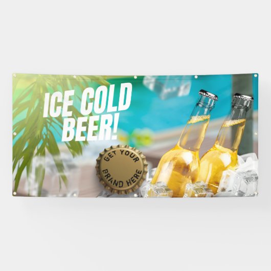Banderoles Station d'essence Ice Cold Beer (Horizontal)